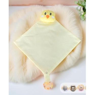 Imagem de Naninha De Bebê Com Prendedor De Chupeta Menina Menino(Pintinho/Amarelo)