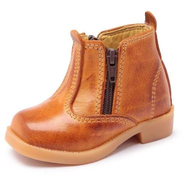 Imagem de Botina Infantil Country Couro Caramelo