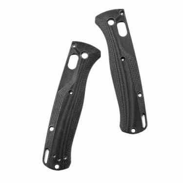 Imagem de 1 par de alças personalizadas G10 para canivete de bolso dobrável Bugout 535 de substituição para reparo de balança de reparo de peças de reposição (preto)