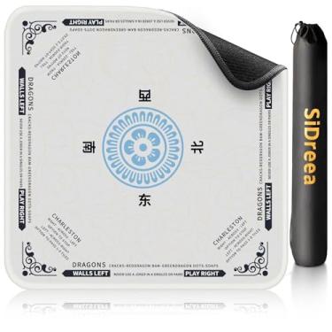 Imagem de Mahjong Mat, 32.4×32.4 Inch Noise Reduction Anti-Slip Mahjong Mat for Table, Mahjong Table Mat for Poker, Card, Board Games Table Mat, Tile Games, Dominoes (White)