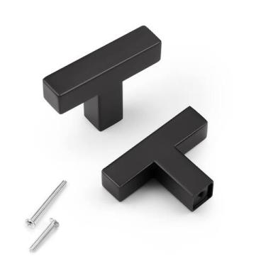 Imagem de Cabinet Pulls KNOBWELL em aço inoxidável preto fosco x20