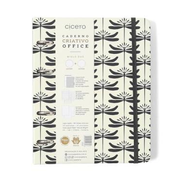Imagem de CADERNO CRIATIVO ARGOLADO OFFICE DUO LIBELULAS PAUTADO & PONTADO A5 OFF WHITE
