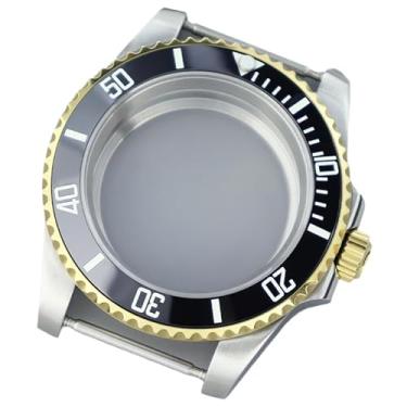 Imagem de FEIYASHI 40 mm Gold Diveing SUB Relógio Masculino Aço Caixa Vidro Safira para NH35 NH34/36 8215 2824 Movimento Acessórios de Relógio (Tampa Inferior de Vidro 2, para Movimento Miyota8215 8205)