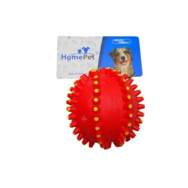 Imagem de Bola Cravão de Vinil Vermelho Home Pet