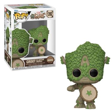 Imagem de Boneco Funko Pop! Marvel 85 Anos Groot como Capitão América