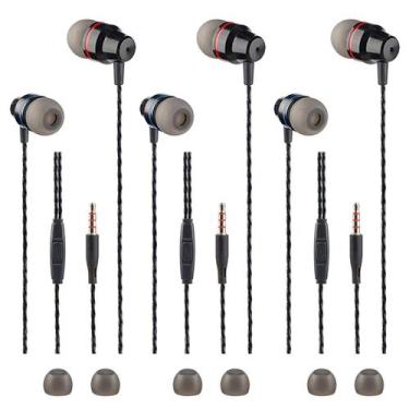 Imagem de Fones de ouvido Earbud FindTop 3 pacotes com controle remoto e microfo