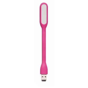Imagem de Mini Luminária Led Notebook Pc Usb Flexível Portátil Leitura Rosa