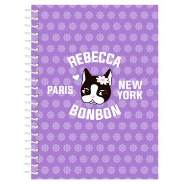 Imagem de Caderno Rebecca Bonbon RB Universitário Meninas Coleção 2025, Roxo - R