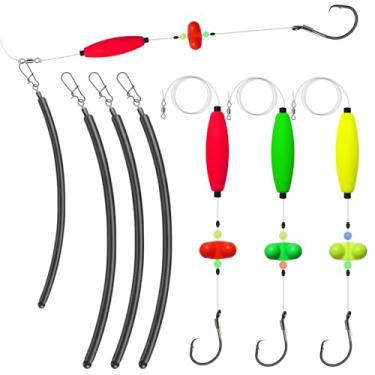 Imagem de Dovesun Kit de equipamentos de peixe-gato com 6 peças com boia de peixe-gato chocalho pesos de arrastar equipamento de pesca de gato gancho circular tamanho 8/0 chumbada tamanho 85 g