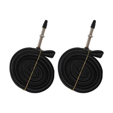 Imagem de Generic Tubo Interno de Bicicleta 700c, Isolamento Elétrico de Vedação, Borracha Butílica, Absorção de Choque, Tubo Interno de Bicicleta, 2 Pacotes Com 2 Alavancas de Pneu para Mountain Bike para