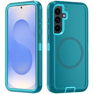 Imagem de Asuwish Capa de celular para Samsung Galaxy S25 Plus S25+ 5G com protetor de tela capa magnética híbrida à prova de choque acessórios de corpo inteiro S25Plus 25S + S 25 25+ SM-S936U mulheres homens