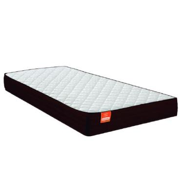 Imagem de Colchão Solteiro Molas Qatar 88x188x22cm Marrom / Branco - Suporta até