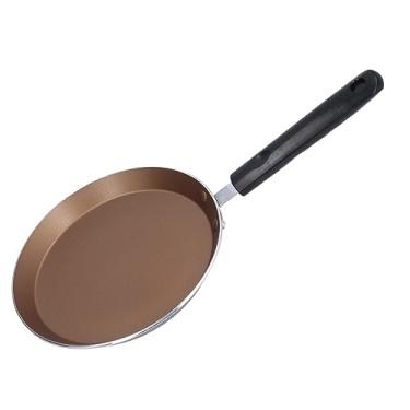 Imagem de Zhjvihx Panqueca, Frigideira Resistente a Arranhões, Antiaderente, Rápida Condução de Calor Com Alça para Restaurante, Fogão de Indução para Fogão Elétrico (Ouro)