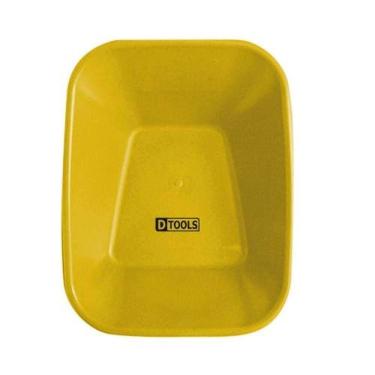 Imagem de Caçamba Amarela Pvc 60 Litros Sem Furo Para Carrinho - Dtools