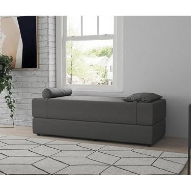 Imagem de Sofá-Cama Casal 3 Lugares Cecília Linho Grafite