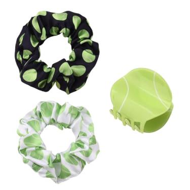 Imagem de Prendedores de cabelo de tênis, elásticos para mulheres, presilhas esportivas, bolas de tênis, presilhas de cabelo, acessórios para mulheres, jogadoras, treinadoras, presentes de aniversário e Natal