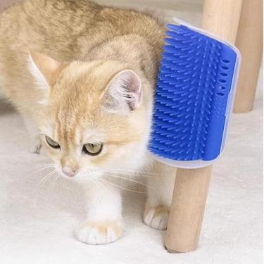 Imagem de Escova de silicone para gatos – Almofada de silicone para gatos internos para sofá de gatinho, cadeira e arranhador de perna (azul)