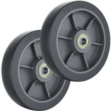 Imagem de Par Roda 6 Polegada 614 Pvc Termoplástica Rolamento Duplo 160Kg - Mega