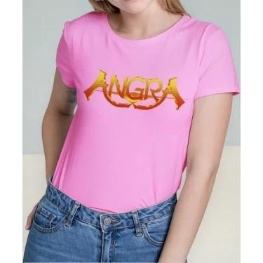 Imagem de Camiseta Camisa Algodão Feminina Masculina Adulto Banda de Rock Angraa