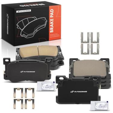 Imagem de A-Premium Conjunto de pastilhas de freio a disco de cerâmica dianteiras e traseiras compatível com modelos Genesis - G90 2017 2018 2019, 8 peças