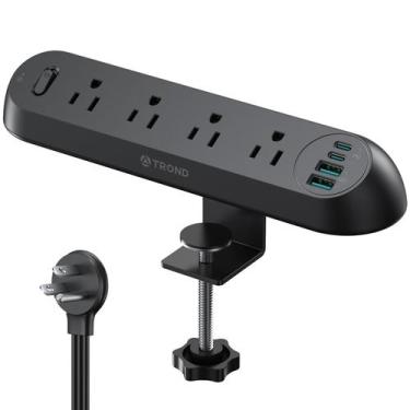 Imagem de Braçadeira de mesa Power Strip TROND PD 20W com 4 tomadas AC 4 USB