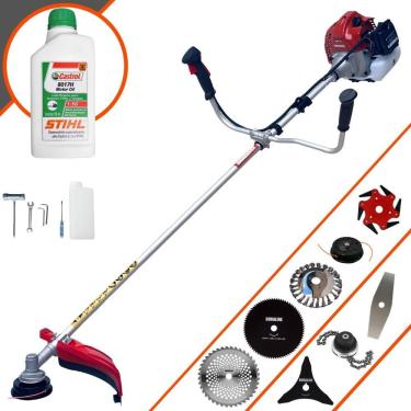 Imagem de Roçadeira Kawashima Bcj521l 52cc 2,5hp 8 Em 1 + Óleo Stihl