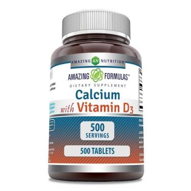 Imagem de Comprimidos de cálcio com vitamina D3 Amazing Nutrition 500 Count