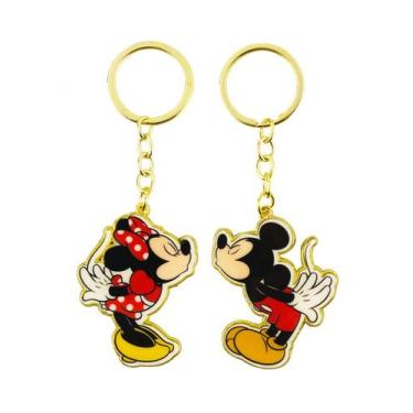Imagem de Jg 2 Chaveiros Mickey Minnie Beijando 5.5cm - Disney