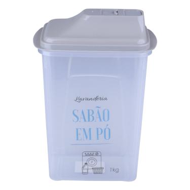 Imagem de Porta Sabão em Pó Mb Joy em Plástico 1,75L Cristal
