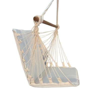 Imagem de Rede Cadeira De Teto Suspensa Reforçada Descanso e Balanço(CRUR-ALGODAO-CADEIRA)