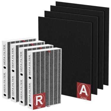 Imagem de Elnuliros Filtro de substituição misto de carbono HPA200 compatível com purificador de ar Honeywell HPA200, HPA201, HPA202, HPA204, HPA250, HPA5200, filtro 4 R e 4 pré-filtros de carbono ativado A