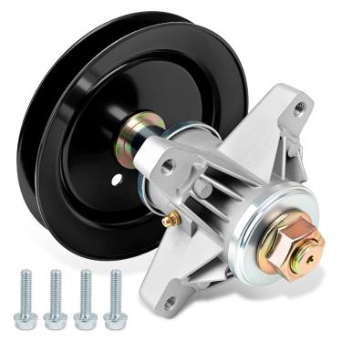 Imagem de Conjunto de eixo 618-04124A para C ub Cadet LT1042, substitui o eixo 918-04124A, compatível com deck M TD T roy-Bilt de 106.7 cm com lâminas de furo redondo, substitui 618-04124, 918-04124, 82-402