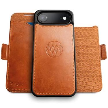 Imagem de Dreem for iPhone 17 Air Case Wallet, Revolutionary Phone Stand, Vegan Leather, MagSafe-Fit, Magnetic Detachable Flip Cover, RFID Blocking Card Holder, Gift-Box [Fibonacci:Caramel]