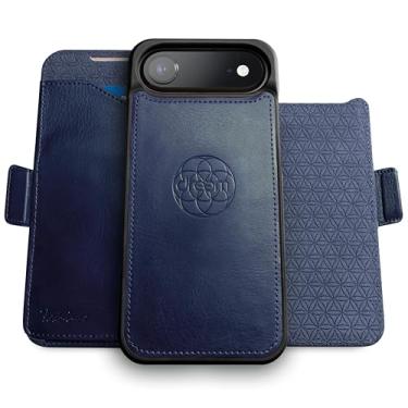 Imagem de Dreem for iPhone 17 Air Case Wallet, Revolutionary Phone Stand, Vegan Leather, MagSafe-Fit, Magnetic Detachable Flip Cover, RFID Blocking Card Holder, Gift-Box [Fibonacci:Royal Blue]