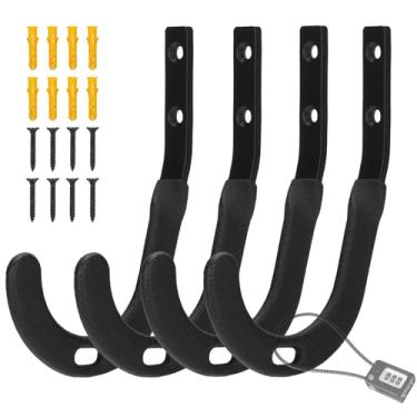 Imagem de TRIPLE DEER Suporte de arma resistente bloqueável para armazenamento na parede, gancho de espingarda, gancho horizontal de metal para qualquer espingarda, arco e espada de tiro com arco e espada com