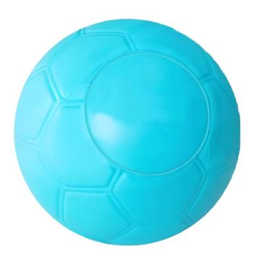 Imagem de Bola de futebol para treinamento e jogo, 8,2 polegadas (20,7 cm), jovens e adultos, design à prova de perfuração de longa duração sem bomba, azul claro, trajetória de voo estável