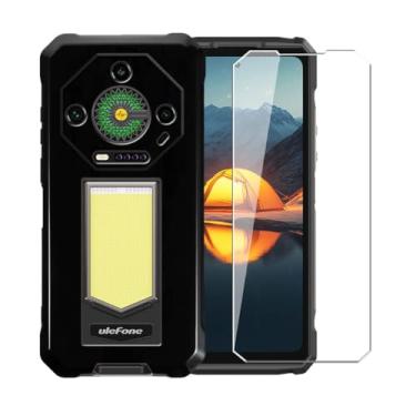 Imagem de WDMYLFTW Capa para Ulefone Armor 33 + película protetora de tela de vidro temperado - capa protetora de TPU (preta)