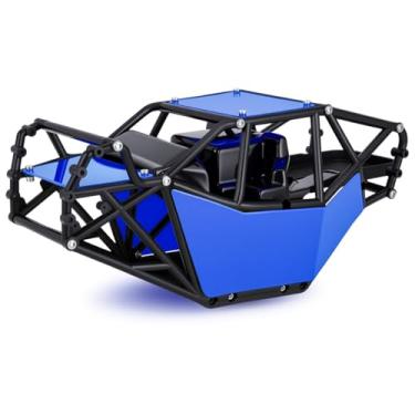 Imagem de RC Roll Cage Rock Buggy Body Shell Nylon Chassis Kit for 1/10 Axial SCX10 ll 90046 UTB10 Crawler Car Upgrade Parts (Blue)