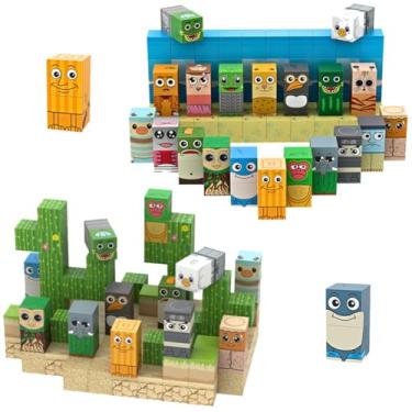 Imagem de 102Pcs Brainrot Toys Magnetic Blocks Set, Tralalero Tralala Magnetic Building Blocks, Tung Tung Sahur Magnetic Building Block Toy Sensory Gifts for Birthday