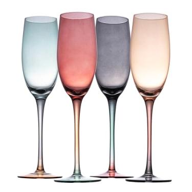 Imagem de Jogo de 4 Taças para Champanhe - Burano - Cristal Ecológico - 250ml - Colorida - Full Fit