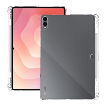 Imagem de Capa para Galaxy Tab S11 Ultra, capa para tablet KONXISA com orifício para caneta, capa protetora de TPU com antiarranhões, à prova de choque e leve, capa de proteção para tablet, transparente