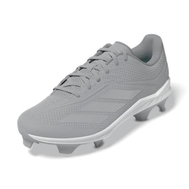 Imagem de adidas Tênis de beisebol masculino Adizero Electric 2.0 TPU, Cinza claro/prata metálico/cinza claro do time, 42