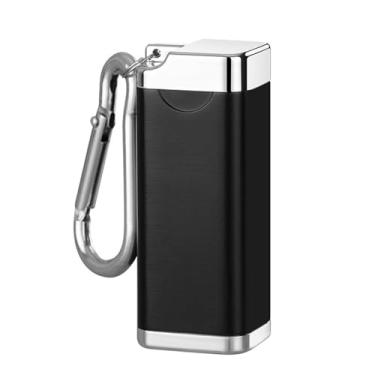Imagem de Cinzeiro de alumínio portátil à prova de vento e à prova de odor - preto comercial para uso em movimento