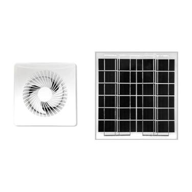 Imagem de WeiLaiKeQi Ventilador de exaustão de teto movido a energia solar, operação silenciosa e eficiente, acessórios profissionais de 12 V para estufa de galinheiro, White 4 Inch