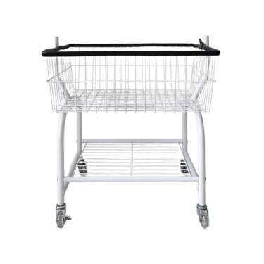 Imagem de KiBcsLic Carrinho de roupa com arame de ferro, carrinho para cabides, prateleira multifuncional para armazenamento de roupas para uso doméstico, quarto