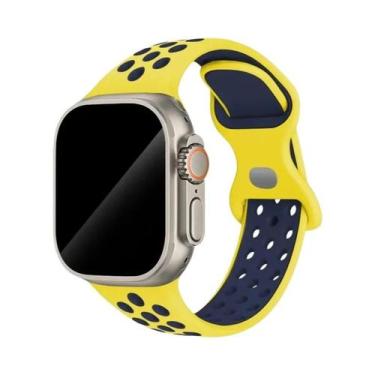 Imagem de Pulseira De Borracha Colorida Para Apple Watch Band 44mm 45mm 46mm 49m