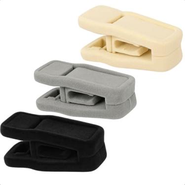 Imagem de Kit 30 Presilhas De Veludo Para Cabides Prendedor Saia Calça Blusa Blusinhas Prendedor de Pressão (Preto)