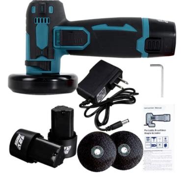 Imagem de Amoladora Angular Máquina de Corte Metal Sem Fio com Dissipação Calor Potente e Rápida para Polimento Telha Madeira Multiuso Alta Durabilidade Fácil Operação