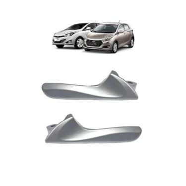 Imagem de Par Gatilho Maçaneta Interna Dianteira e/ou Traseira Hb20 Hb20S Hb20X Até 2019 Prata