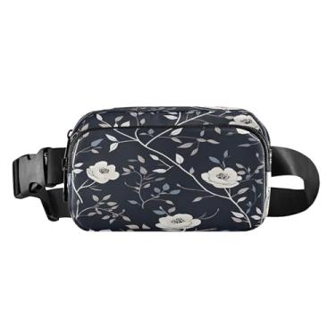 Imagem de CEBUGI Pochetes de caminhada para homens e mulheres, pochetes elegantes e florais resistentes à água com cinto ajustável para treino, viagem, corrida